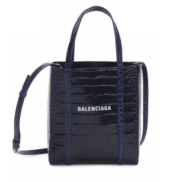 Balenciaga | Tote | XXS Everyday Croc-Embossed Leather Tote - Picture 1 of 11